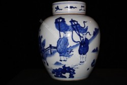Antique Chinese Blue and White Porcelain Jar CP1a