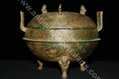 Ancient Chinese Bronze Tripod Vessel Ding CB2 CB2