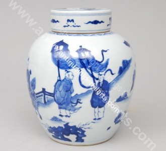 Antique Chinese Blue and White Porcelain Jar CP1 CP1