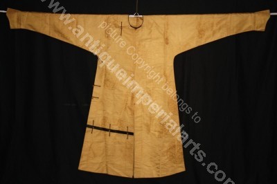 Chinese Imperial Yellow Damask Riding or Travelling Robe CT4 CT4